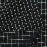 Black Grid Woven, Cotton-Poly