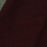 Dark Red Marl Twill, Cotton-Poly