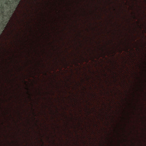Dark Red Marl Twill, Cotton-Poly