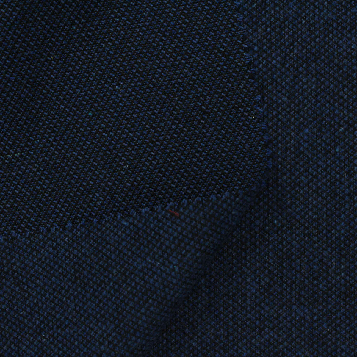 Dark Blue Marl Woven, Cotton-Poly