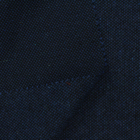 Dark Blue Marl Woven, Cotton-Poly