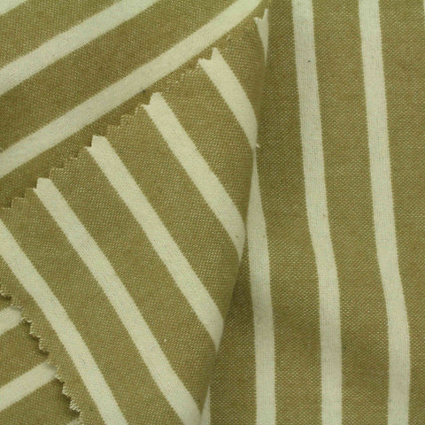 Beige Vertical-Stripe Woven, Cotton