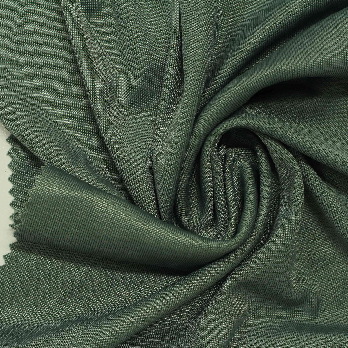 Polyester Stretch Rib Knit Fabric, 230 gsm, 162 cm — Green