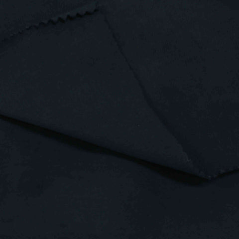 Cotton Stretch French Terry Fabric, 310 gsm, 156 cm — Black