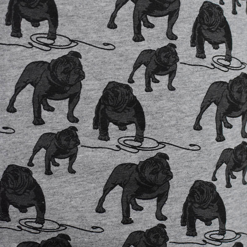 Animal Print Cotton Stretch Jersey Knit Fabric, 180 gsm, 170 cm — Grey