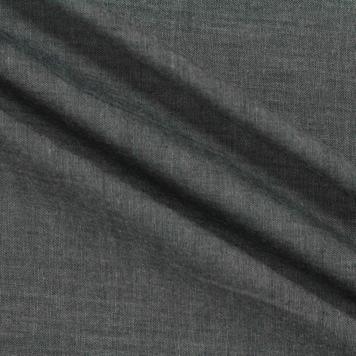 100% Cotton Chambray Fabric, 118 gsm, 145 cm — Grey