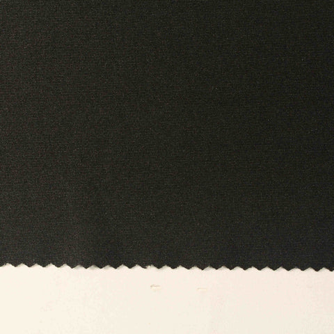 Polyester Stretch Milk Silk Knit Fabric, 238 gsm, 155 cm — Black
