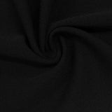 Polyester Stretch Knit Fabric, 236 gsm, 160 cm — Black
