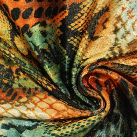Orange Bold-Animal Print Knit, Polyester