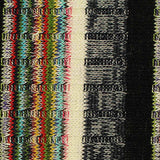 Black Vertical-Stripe Rib Knit, Poly-Viscose — texture