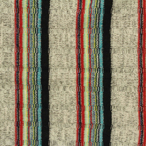 Black Vertical-Stripe Rib Knit, Poly-Viscose, 200 gsm