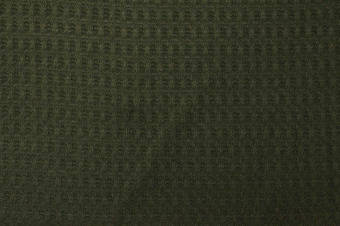 Polyester Stretch Waffle Knit Fabric, 185 gsm, 155 cm — Green