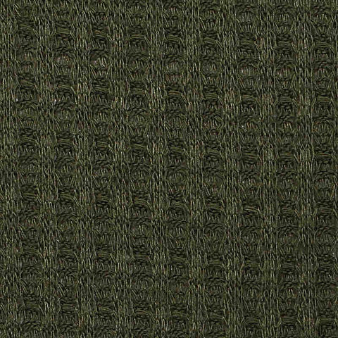Polyester Stretch Waffle Knit Fabric, 185 gsm, 155 cm — Green