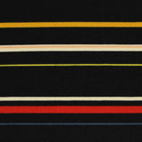 Yellow Horizontal-Stripe Linen-Look, Polyester