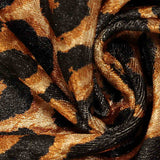 Black Leopard Knit, Polyester — texture