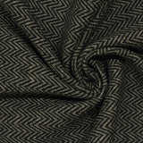 Black Herringbone Velvet, Poly-Cotton