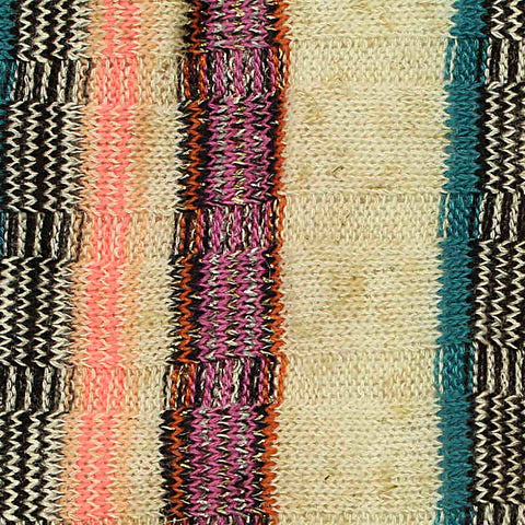 Pink Vertical-Stripe Rib Knit, Poly-Viscose, 190 gsm