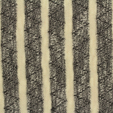 Cream Stripes Pointelle Knit, Cotton-Viscose