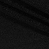 Black Marl Interlock Knit, Poly-Metallic