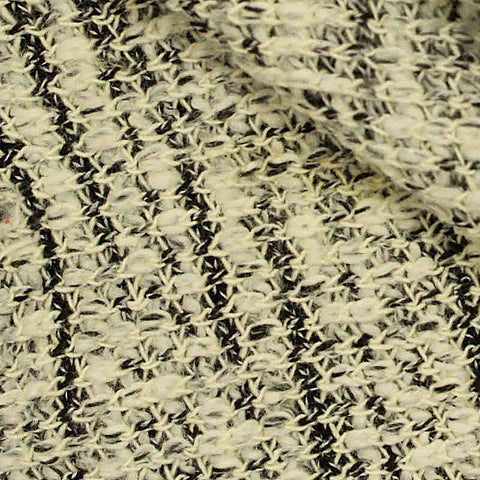 Black Houndstooth Chunky Knit, Cotton-Poly, 225 gsm