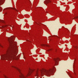 Red Floral Twill, Polyester — texture