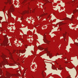Red Floral Twill, Polyester