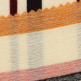 Cream Horizontal-Stripe Crepe, Viscose — texture