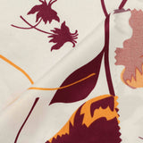 Burgundy Floral Woven, Polyester