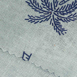Navy Palm Woven, Linen-Cotton — texture
