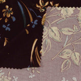 Dark Brown Floral Jersey Knit, Polyester
