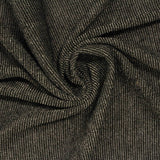 Viscose Metallic Rib Knit Fabric, 125 gsm, 163 cm — Black