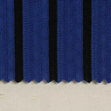 Blue Vertical-Stripe Interlock Knit, Polyester — texture