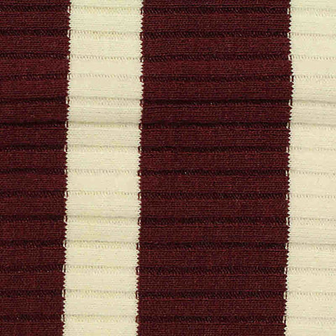 Burgundy Vertical-Stripe Rib Knit, Poly-Viscose
