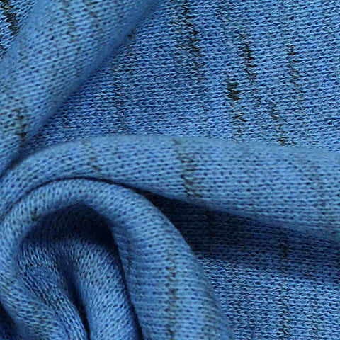Blue Marl French Terry, Cotton, 230 gsm