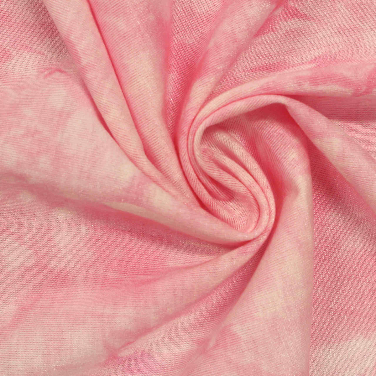 Pink Abstract Knit, Viscose-Poly