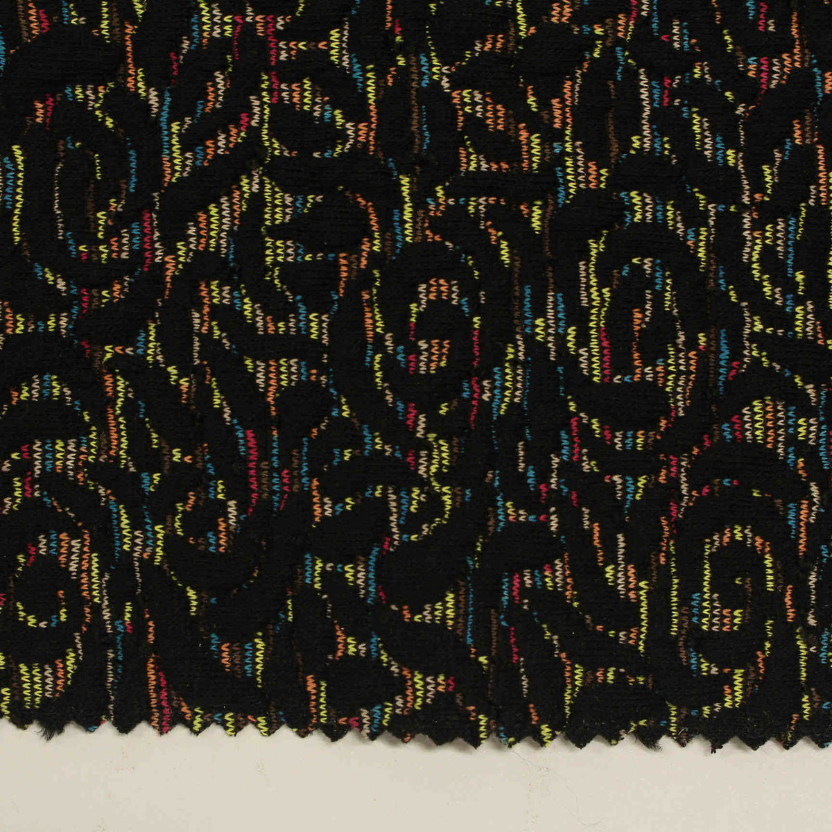 Black Abstract Jacquard, Polyester, 300 gsm