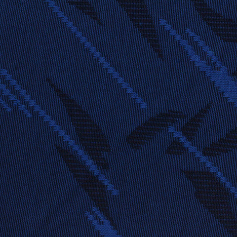 Blue Diagonal-Line Jacquard, Poly-Viscose