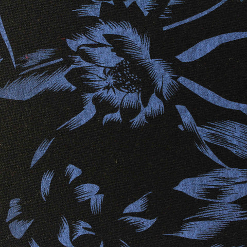 Blue Floral Knit, Poly-Cotton