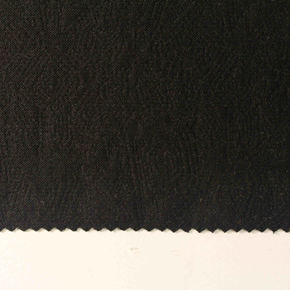 Jacquard Polyester Stretch Linen-Look Fabric, 230 gsm, 155 cm — Black
