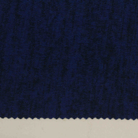 Brushed Polyester Stretch Chunky Knit Fabric, 190 gsm, 163 cm — Navy