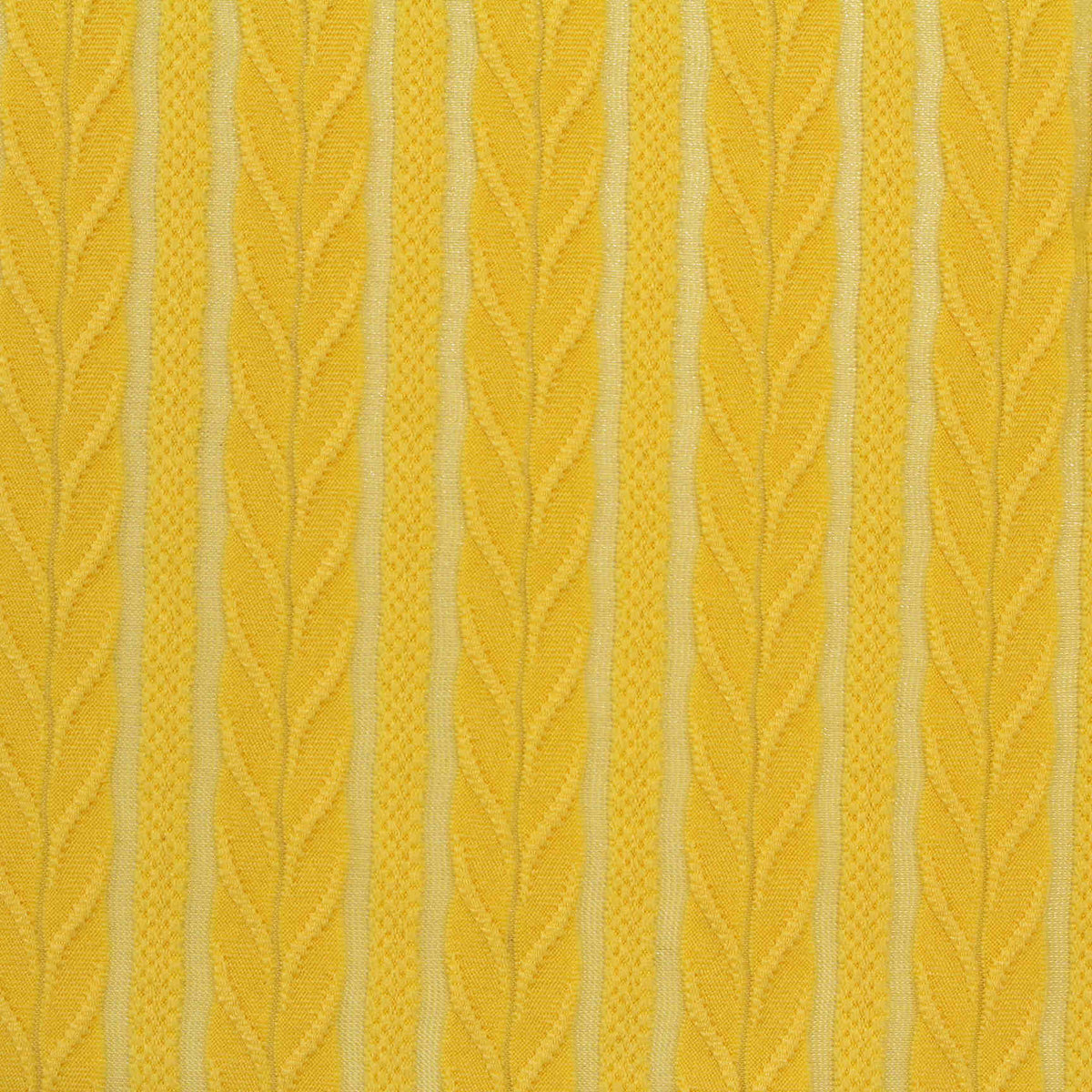 Yellow Vertical-Leaf Jacquard, Polyester