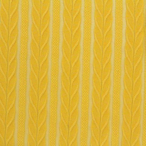 Yellow Vertical-Leaf Jacquard, Polyester