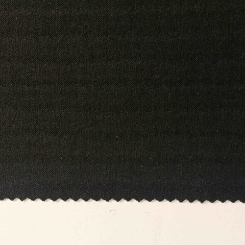 Jacquard Viscose Nylon Blend Stretch Interlock Knit Fabric, 420 gsm, 150 cm — Black