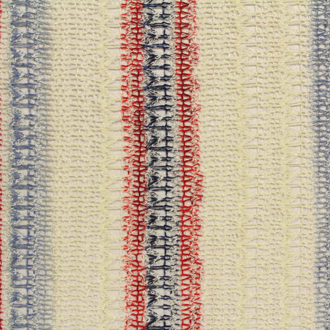 Cream Stripes Chunky Knit, Poly-Viscose