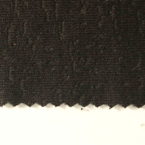Black Tone-on-Tone Crepe, Viscose-Poly