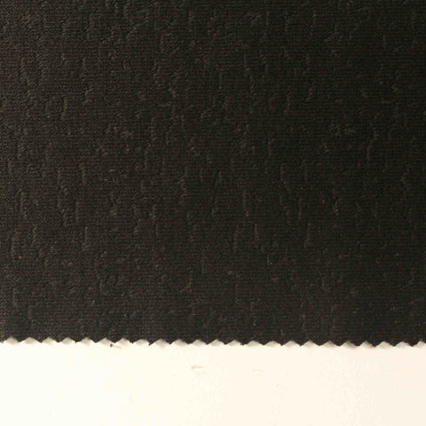 Black Tone-on-Tone Crepe, Viscose-Poly