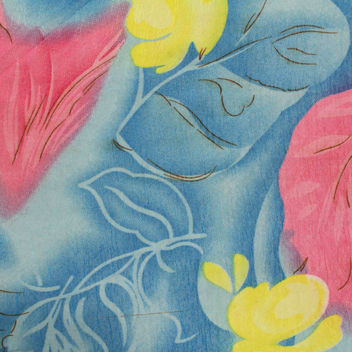 Pink Floral Knit, Polyester, 125 gsm