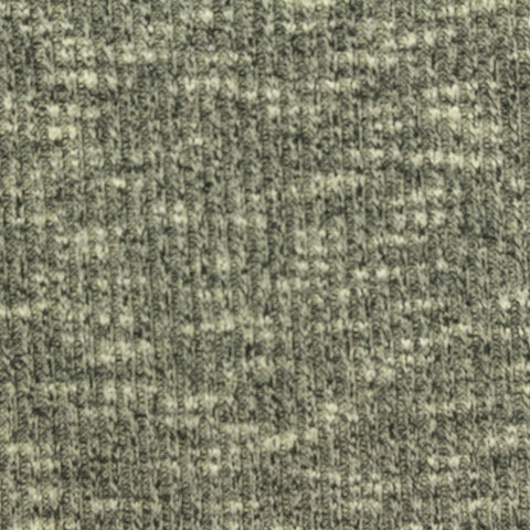 Dark Grey Marl Rib Knit, Viscose-Poly, 220 gsm, 160 cm
