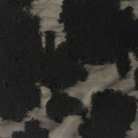Animal Print Polyester Cotton Stretch Knit Fabric, 130 gsm, 150 cm — Black