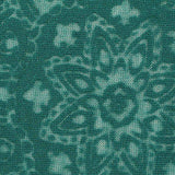 Teal Floral Jacquard, Poly-Viscose — texture
